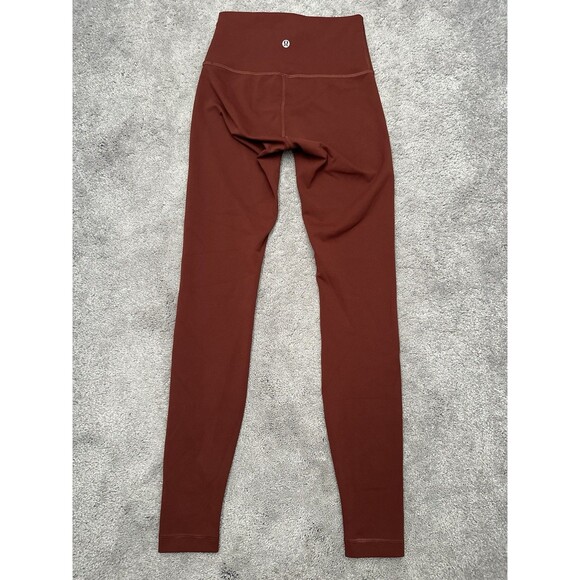 Lululemon Wunder Train High-Rise Tight 28" 4 Leggings Drawstring Red-Orange Fall - Picture 1 of 10